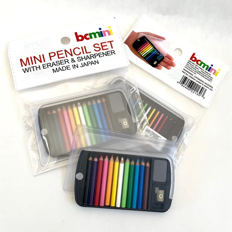 22133 12 mini pencils in plastic case set-White-1