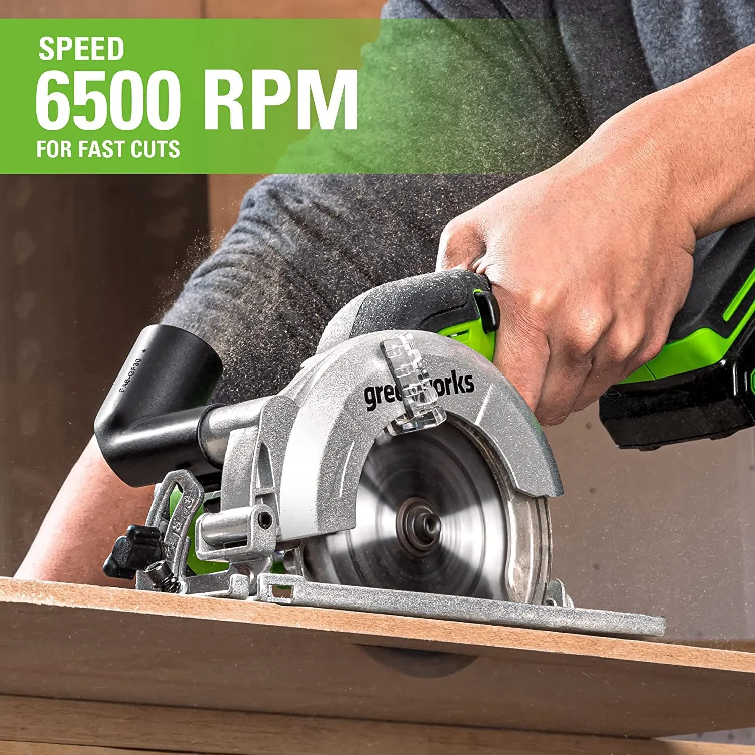 24V Cordless Battery Circular Saw 4PC Combo Kit w/ (2) 2.0Ah Batteries & Charger