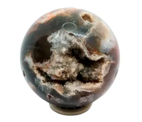 532G Red Moss Agate Crystal Sphere