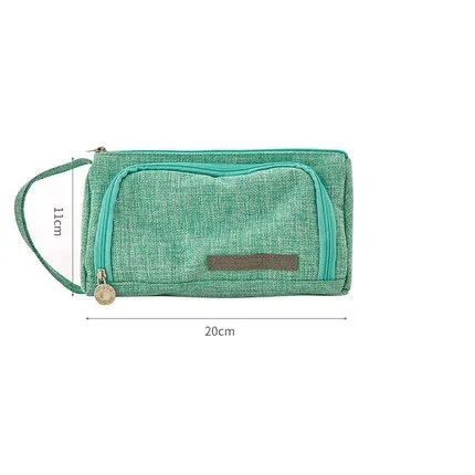 A Pencil Case Multifunctional Large Capacity Cotton and Linen Pencil Bag Pencil Case