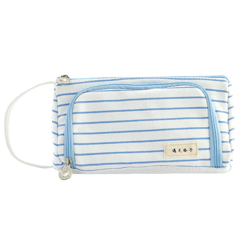 A Pencil Case Multifunctional Large Capacity Cotton and Linen Pencil Bag Pencil Case