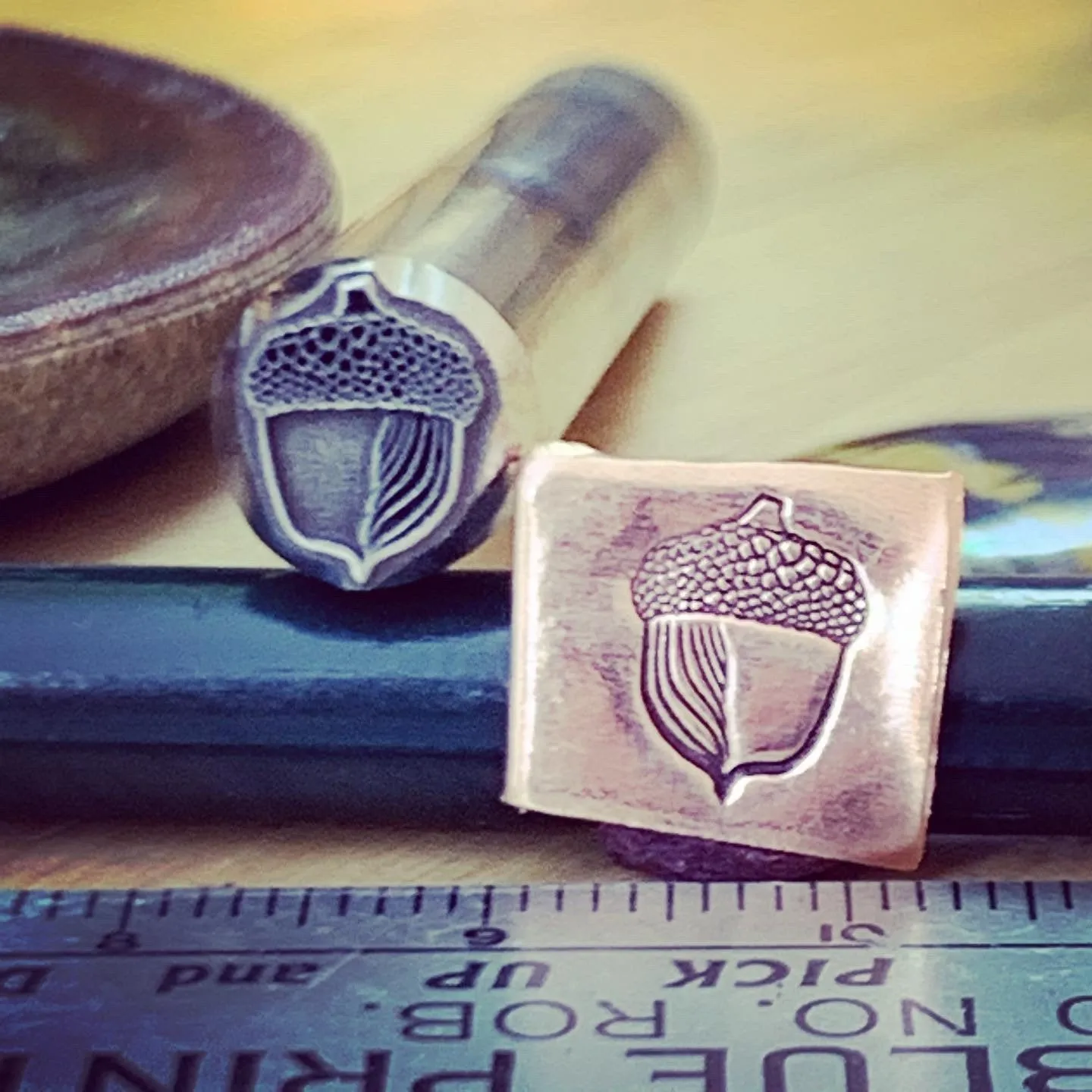 Acorn 1119 Raised design. Multiple Sizes. Metal Hand Stamp