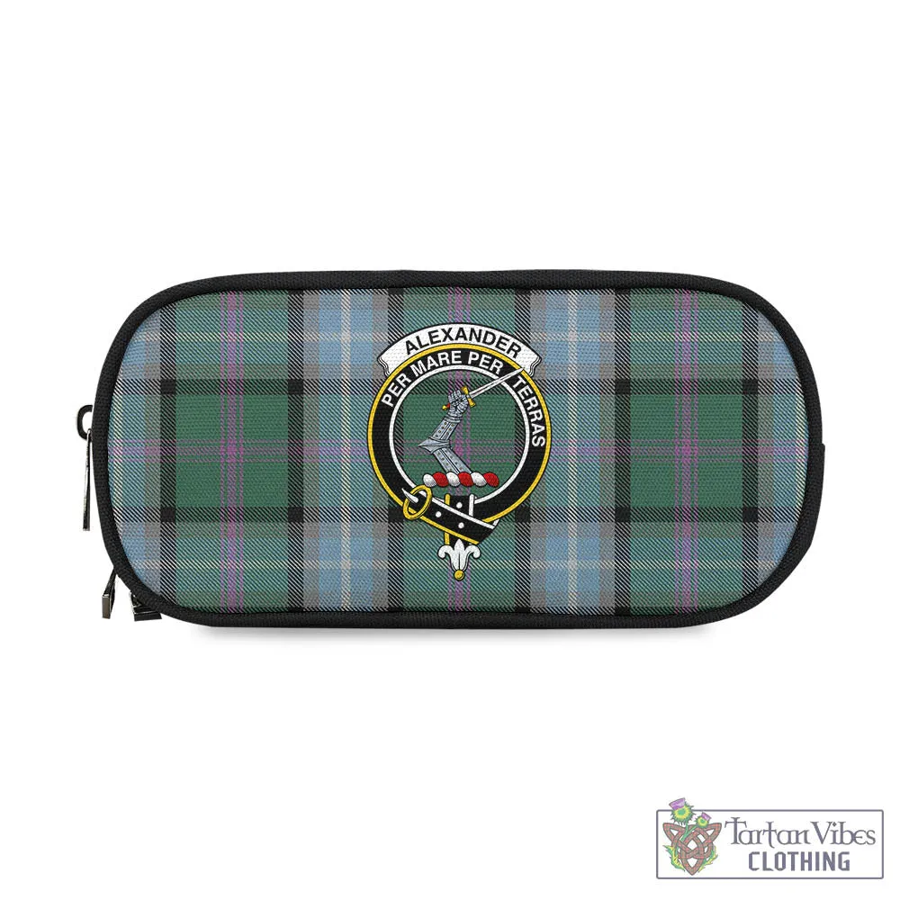 Alexander of Menstry Hunting Tartan Pen and Pencil Case with Family Crest