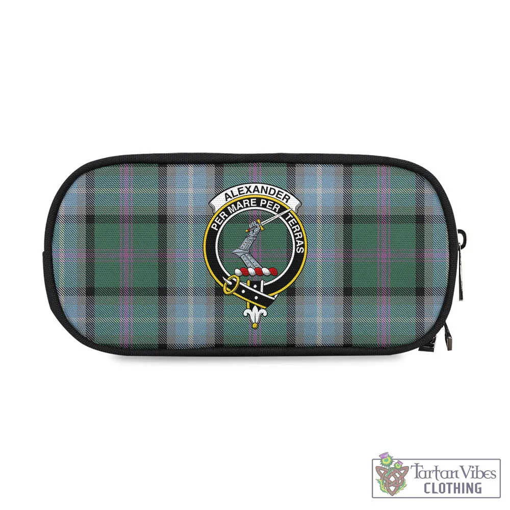 Alexander of Menstry Hunting Tartan Pen and Pencil Case with Family Crest