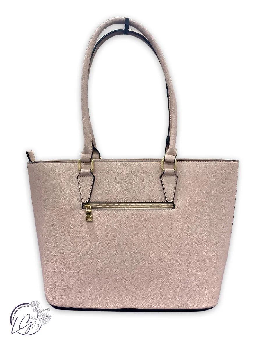 All Day Zipper Tote in Blush