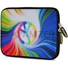 Amzer 10.5 Inch Neoprene Notebook Tablet/iPad Sleeve - Rainbow Peace