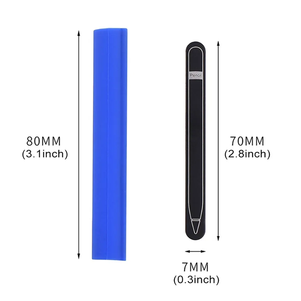 AMZER Magnetic Sleeve Silicone Holder Grip Set for Apple Pencil - Blue