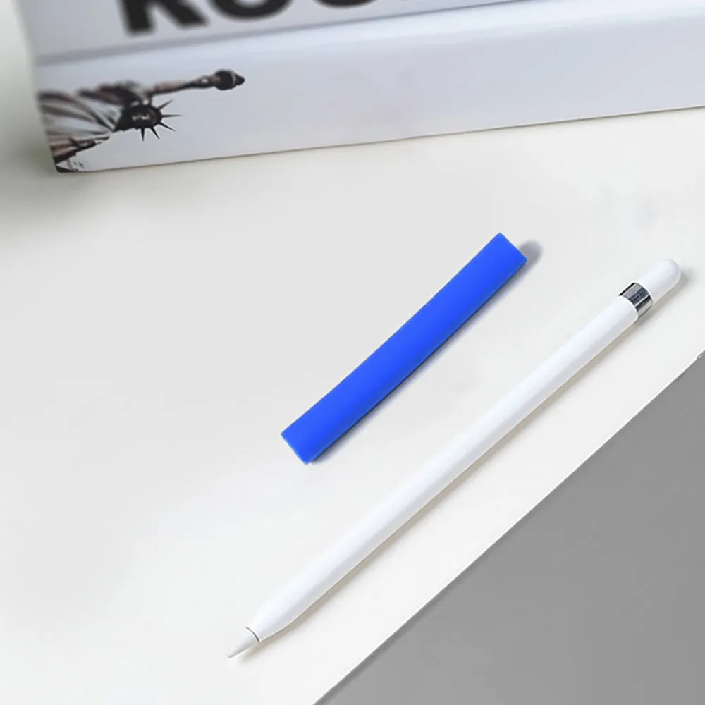 AMZER Magnetic Sleeve Silicone Holder Grip Set for Apple Pencil - Blue