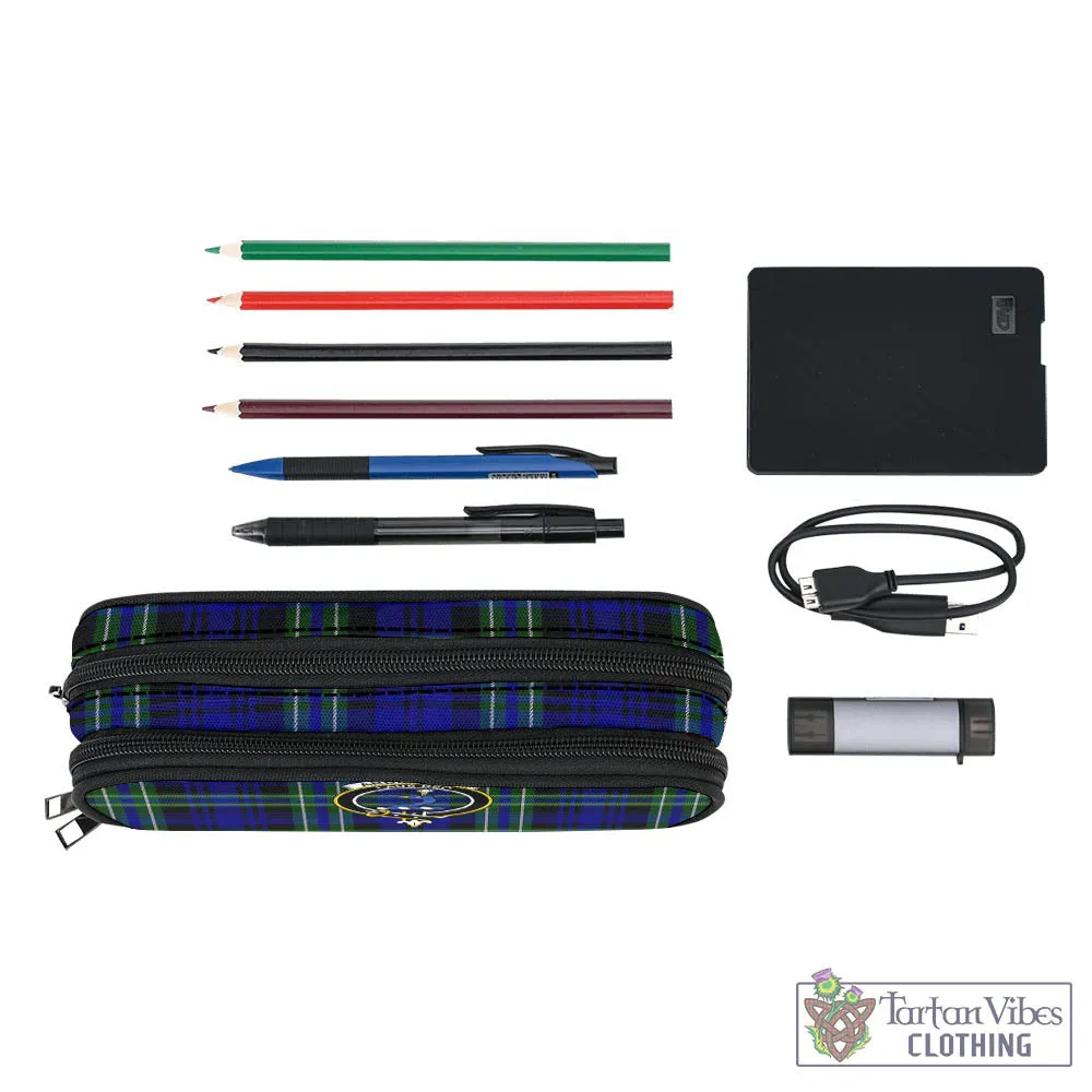 Arbuthnot Modern Tartan Pen and Pencil Case with Family Crest