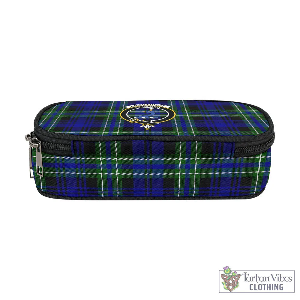 Arbuthnot Modern Tartan Pen and Pencil Case with Family Crest