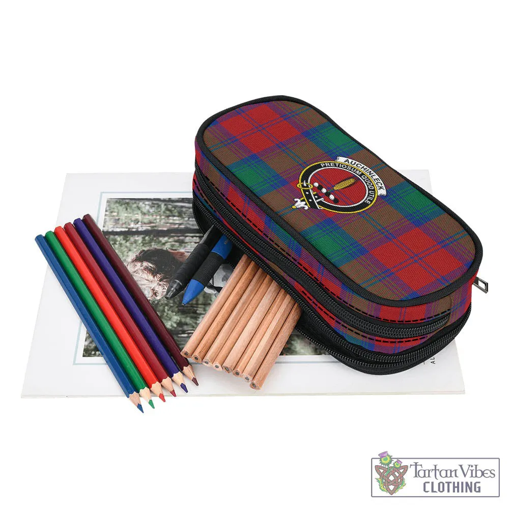 Auchinleck (Affleck) Tartan Pen and Pencil Case with Family Crest