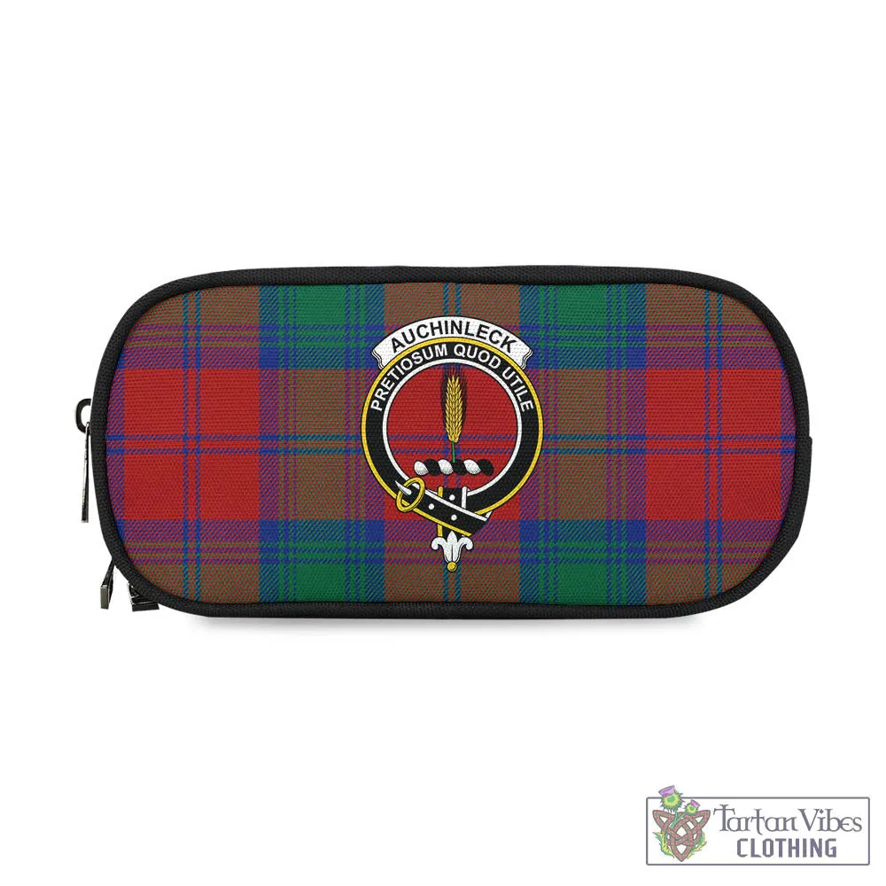 Auchinleck (Affleck) Tartan Pen and Pencil Case with Family Crest