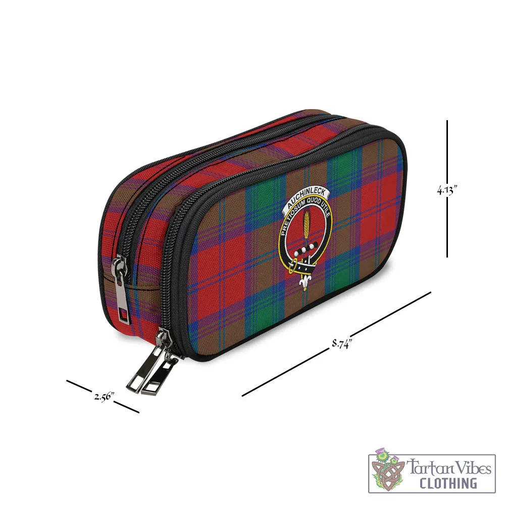 Auchinleck (Affleck) Tartan Pen and Pencil Case with Family Crest