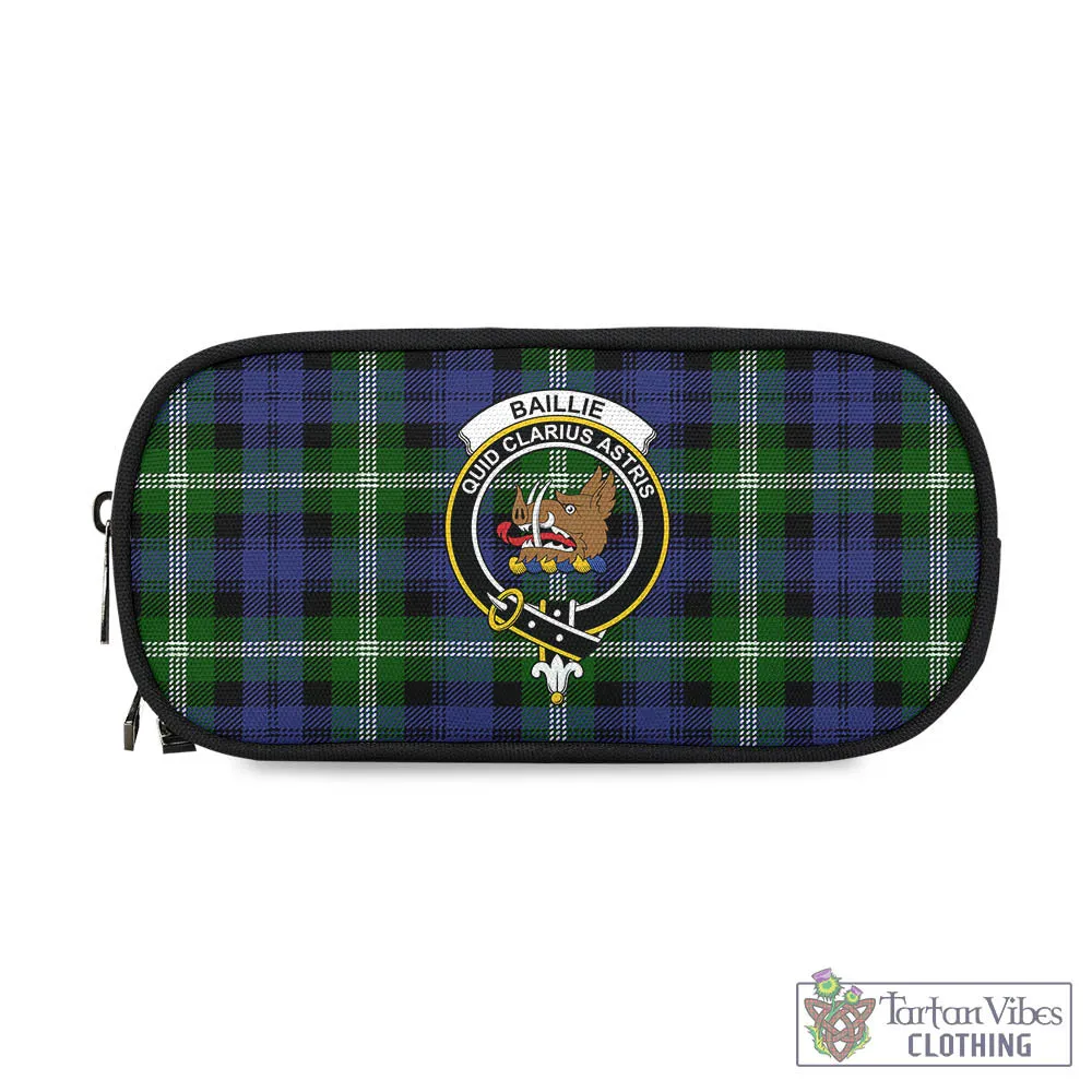 Baillie (Bailey) Tartan Pen and Pencil Case with Family Crest