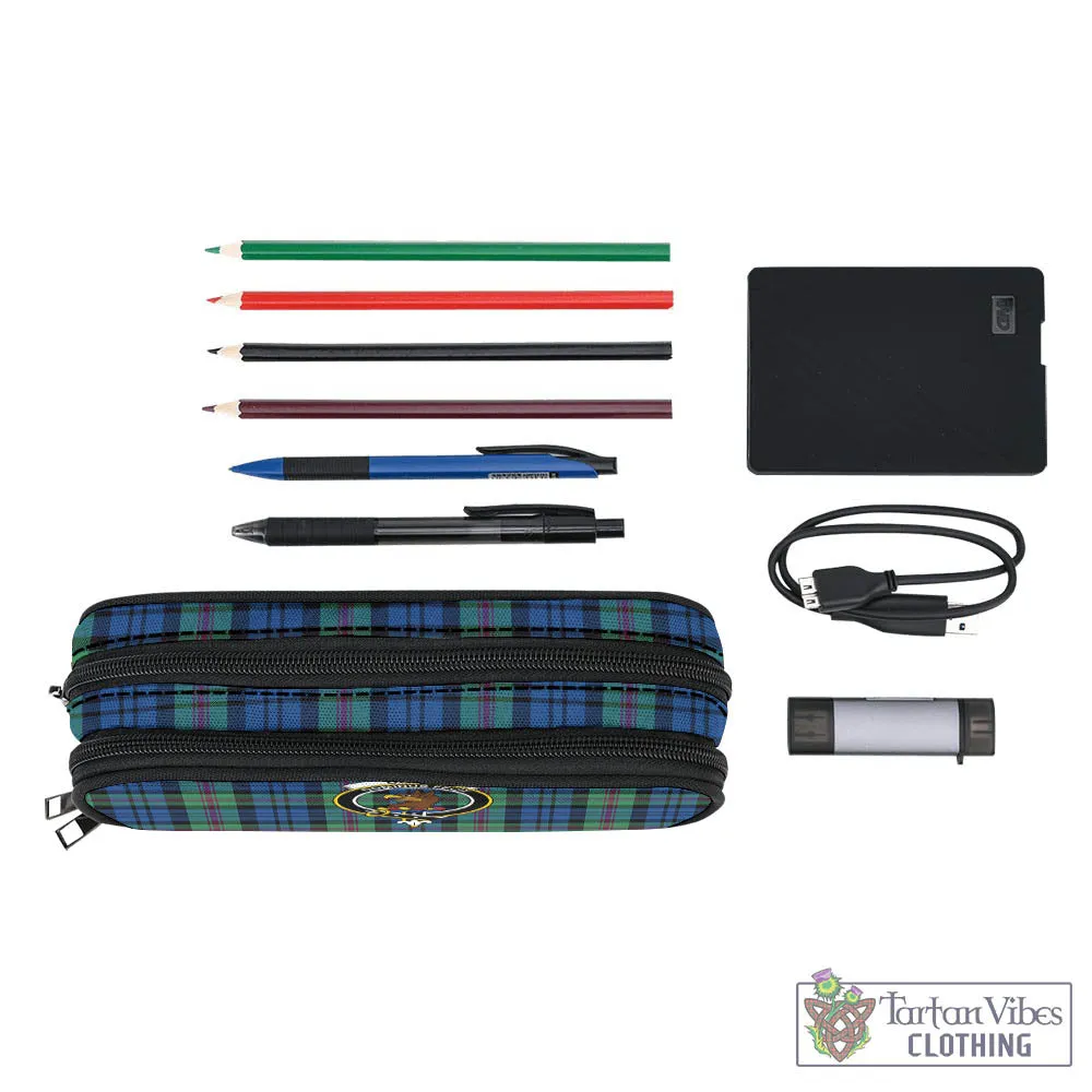 Baird Ancient Tartan Pen and Pencil Case with Family Crest