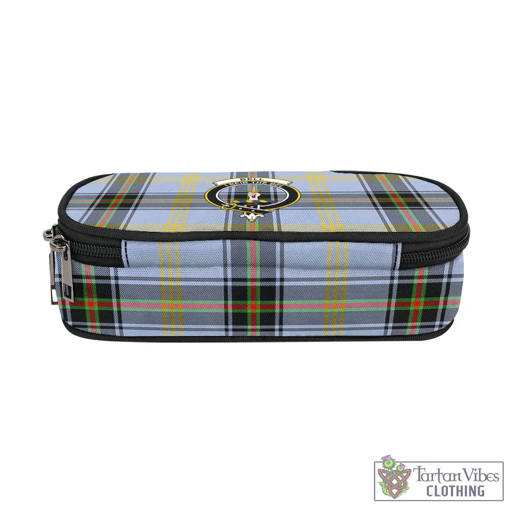 Bell Tartan Pen and Pencil Case with Family Crest