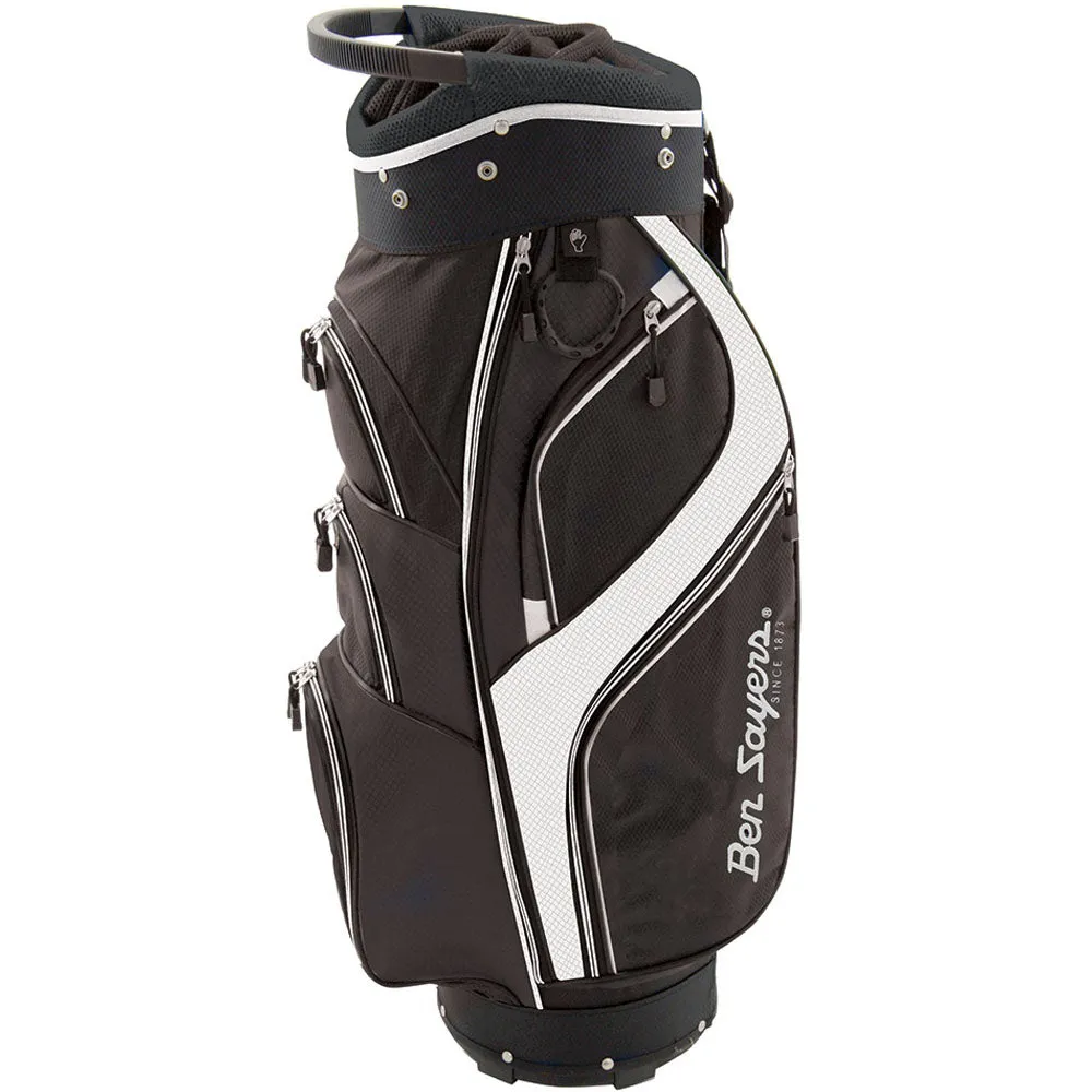 Ben Sayers Deluxe Cart Bag - Black/White