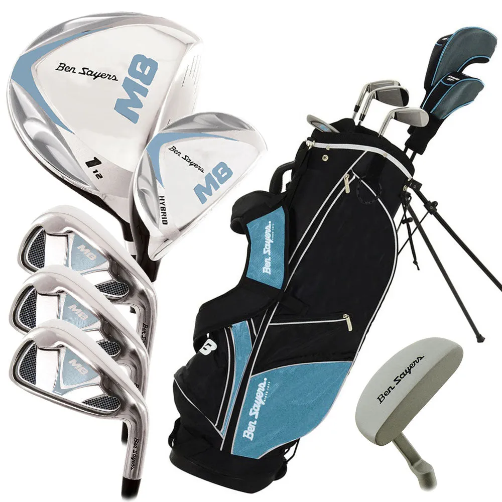 Ben Sayers M8 7-Piece Stand Bag Package Set - Sky Blue - Junior/Ladies