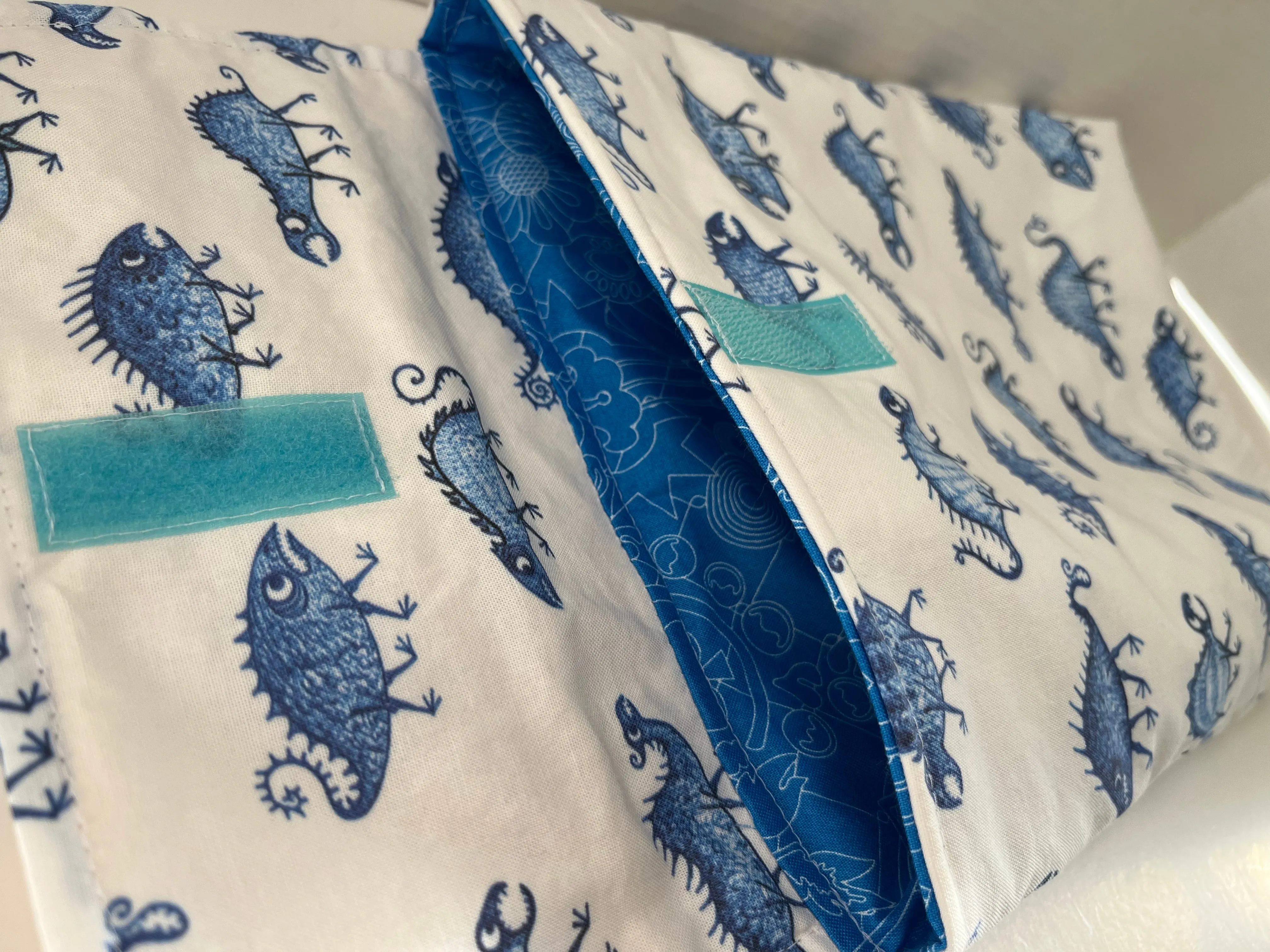 Blue Monsters Padded Book Sleeves