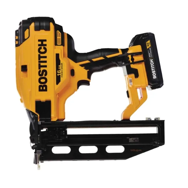 Bostitch BCN662D1 Finish Nailer Kit, Battery Included, 20 V, 2 Ah, 100 Magazine, 16 ga Nail