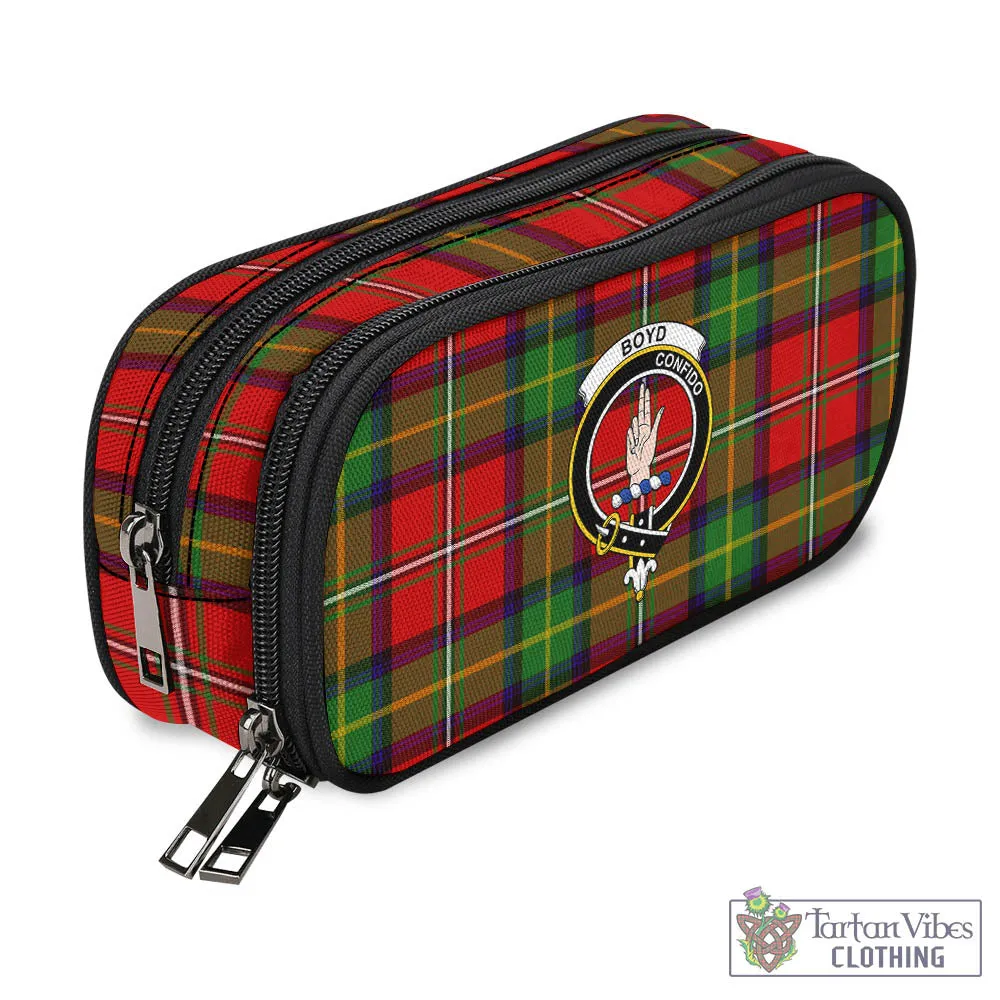 Boyd Tartan Pen and Pencil Case with Family Crest