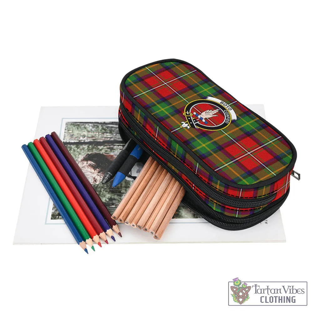 Boyd Tartan Pen and Pencil Case with Family Crest