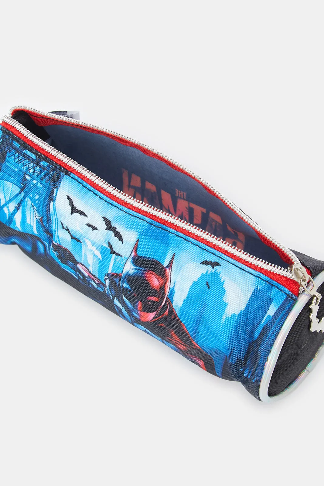 Boys Red And Black Batman Print Pencil Case