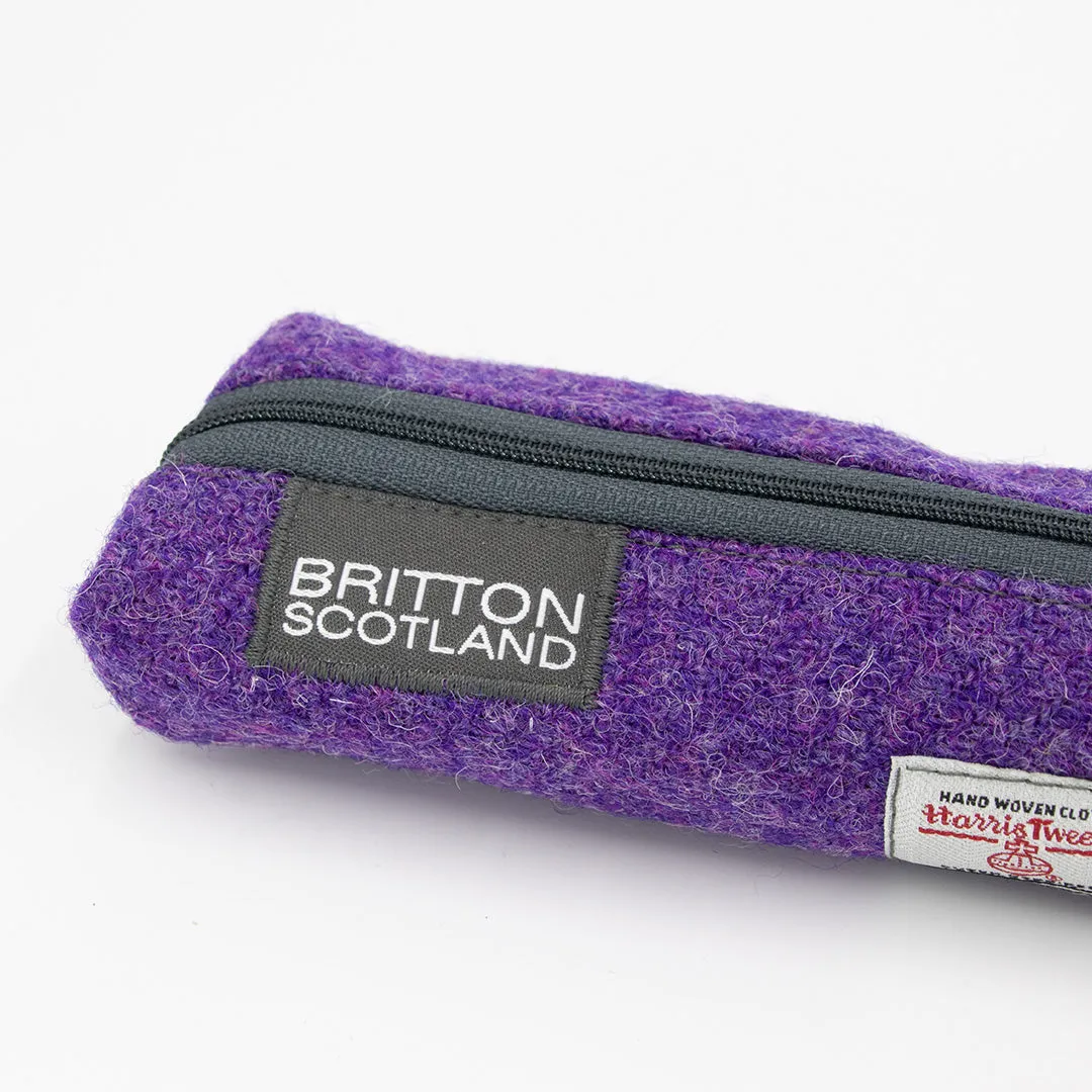 Britton Scotland Handmade Harris Tweed Slim Pencil Case