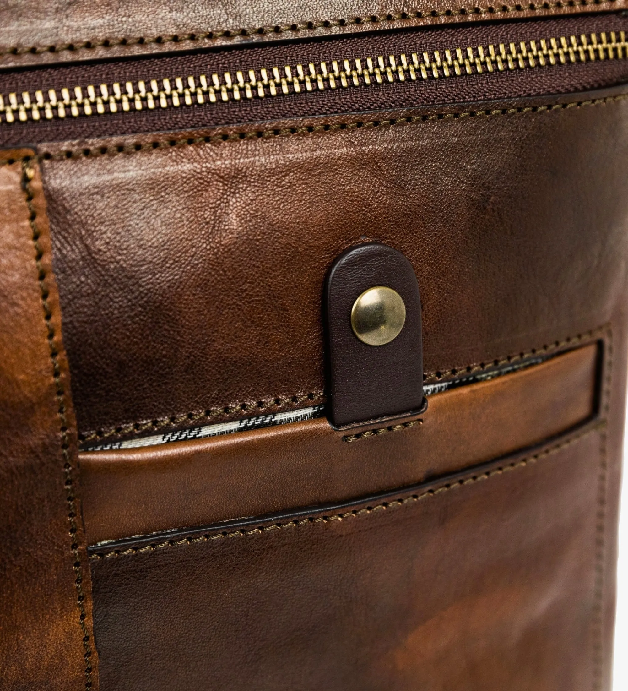 Brown Leather Briefcase Laptop Bag for Women - From Here to Eternity