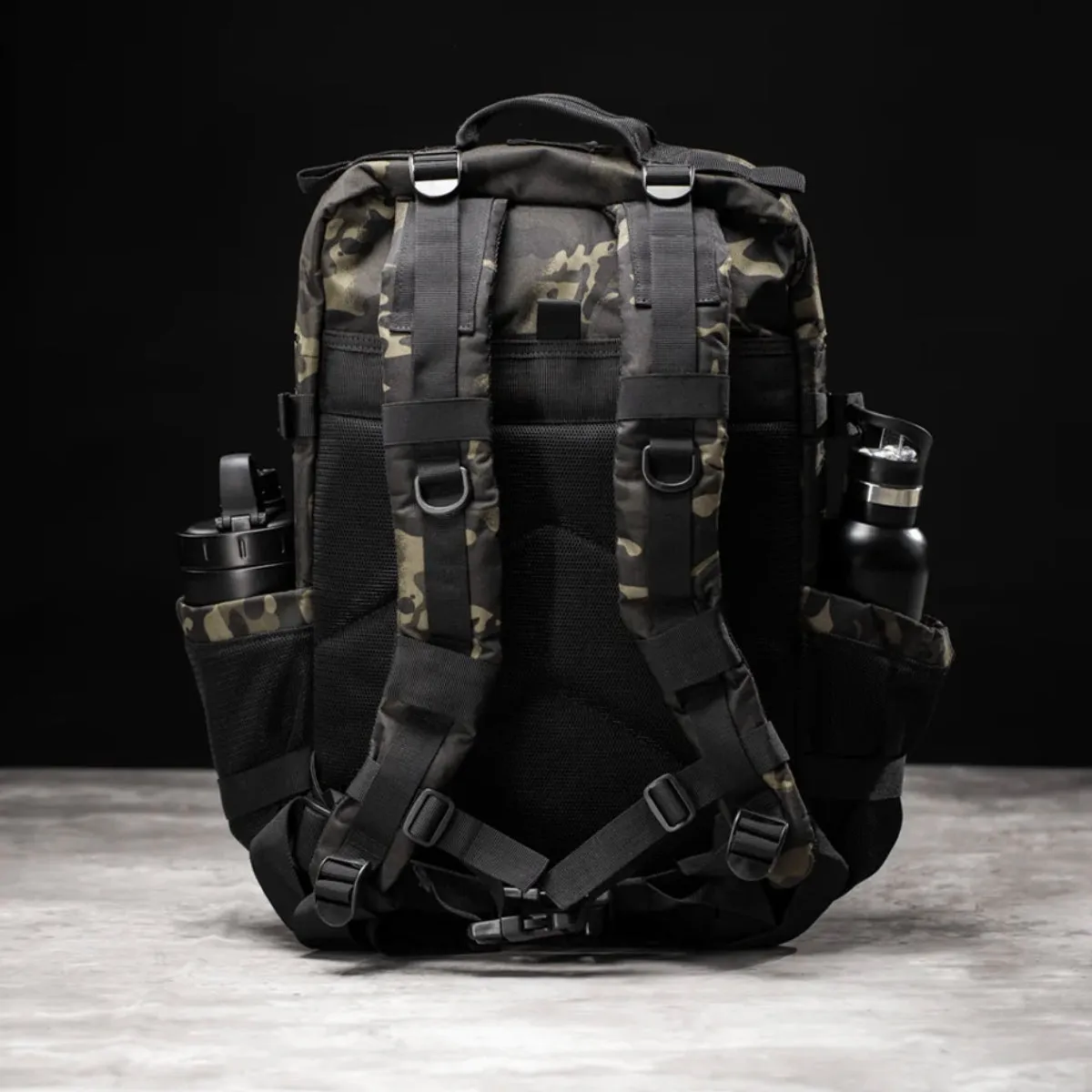 Built For Athletes Large Gym Backpack Black Camo