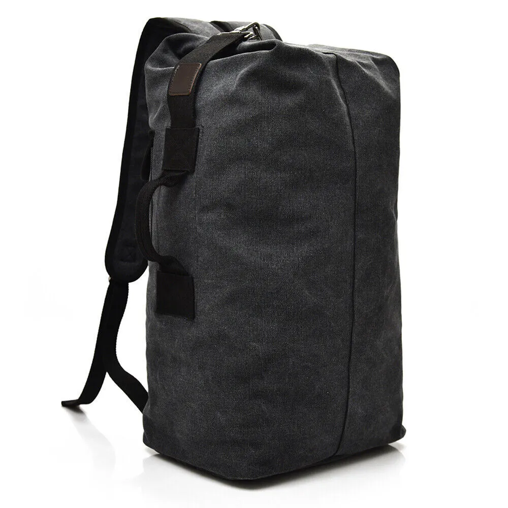 Canvas Rucksack Hiking Travel Duffle Military Bag