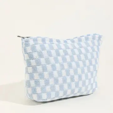 Checker Makeup Bag