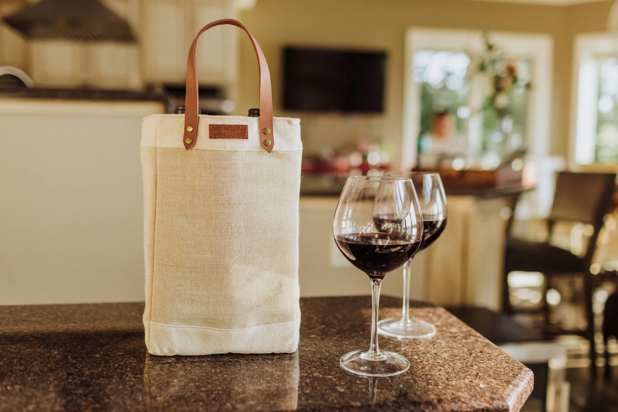 Chicago Blackhawks - Pinot Jute 2 Bottle Insulated Wine Bag