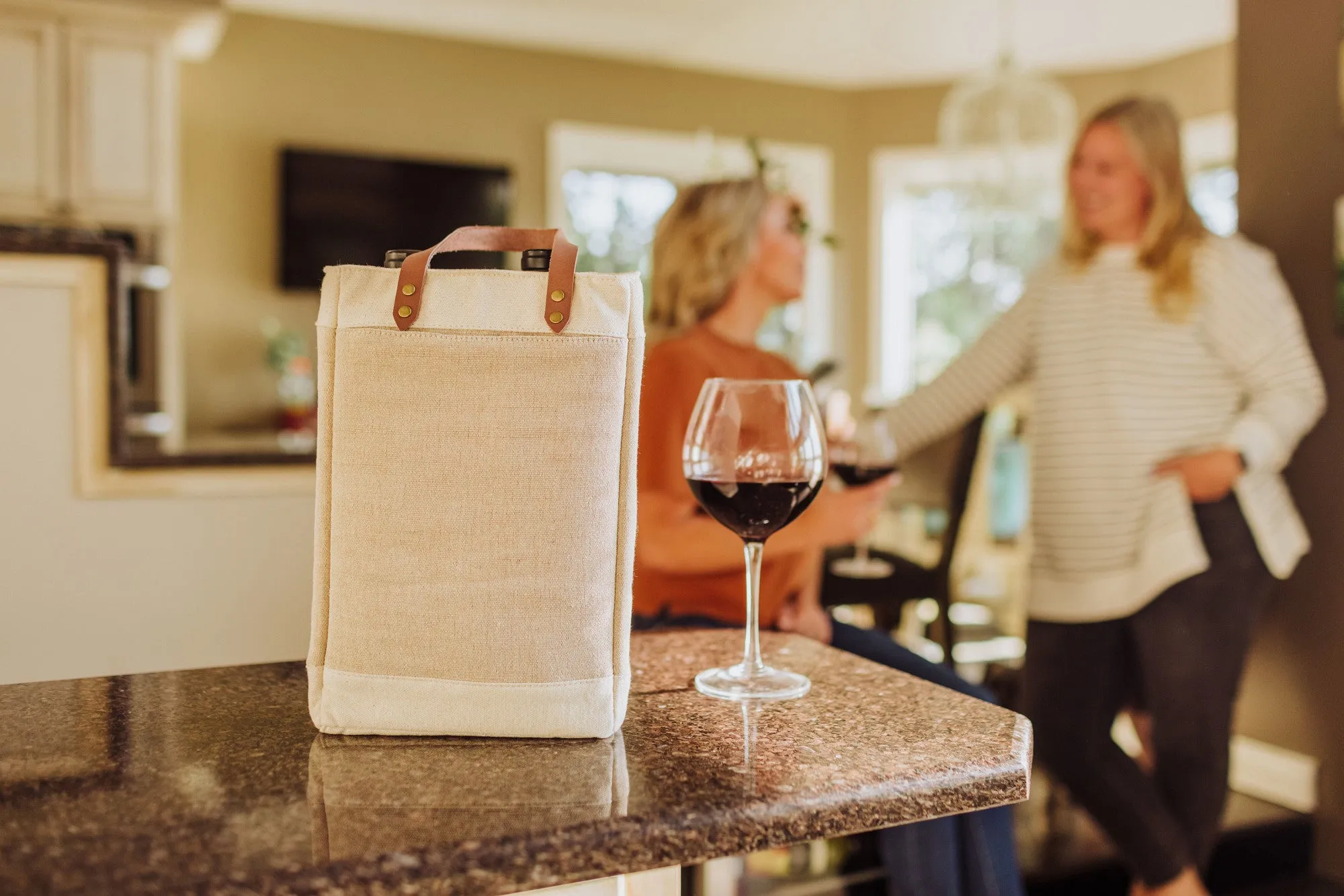 Chicago Blackhawks - Pinot Jute 2 Bottle Insulated Wine Bag