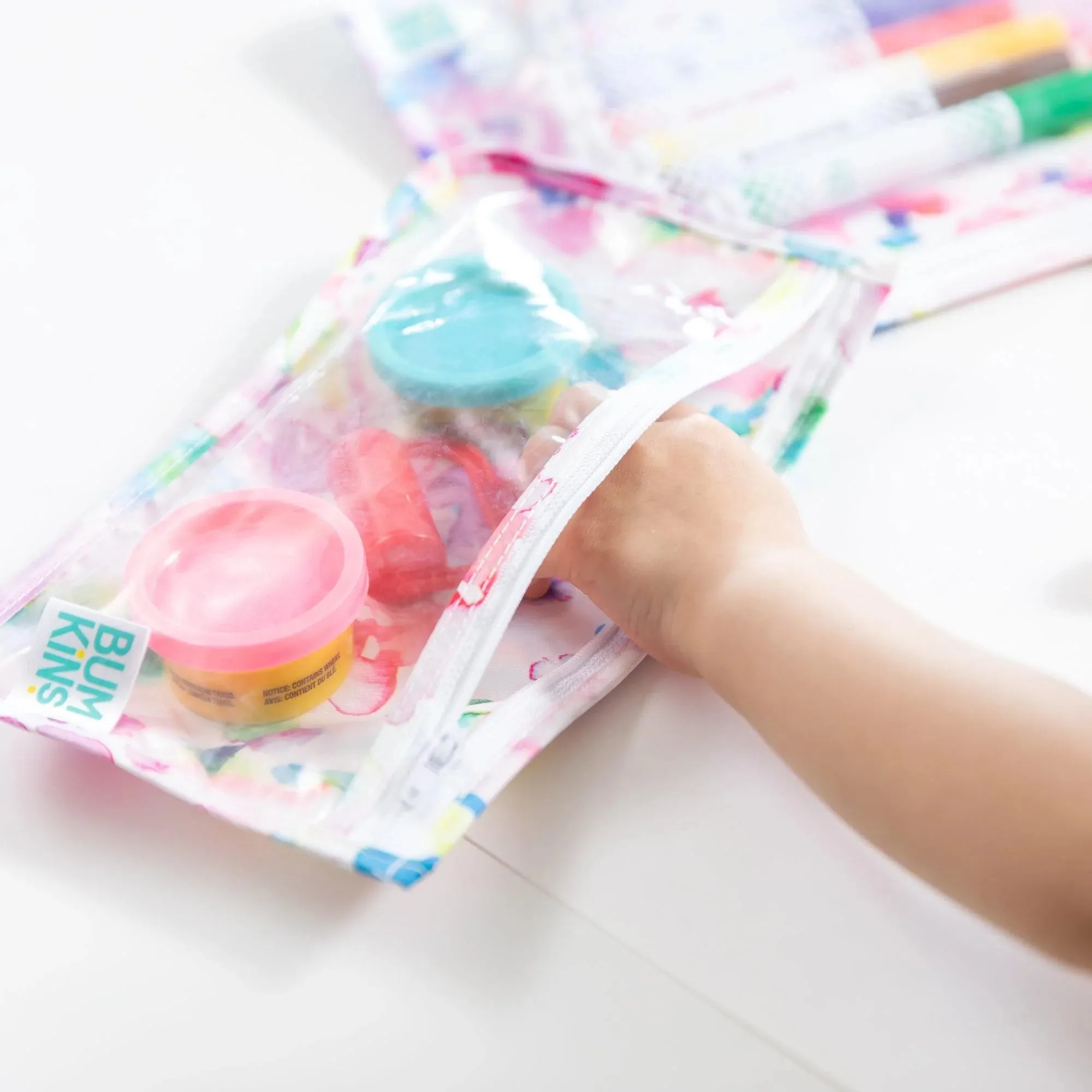 Clear Travel Bag 3-Pack: Watercolor