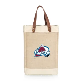 Colorado Avalanche - Pinot Jute 2 Bottle Insulated Wine Bag