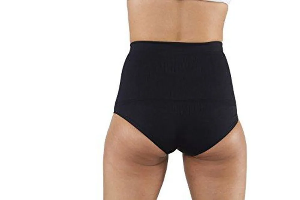 Comfizz Womens Ostomy/Hernia/Post Op Support Briefs High Waist Lvl 2 Black XL/XXL