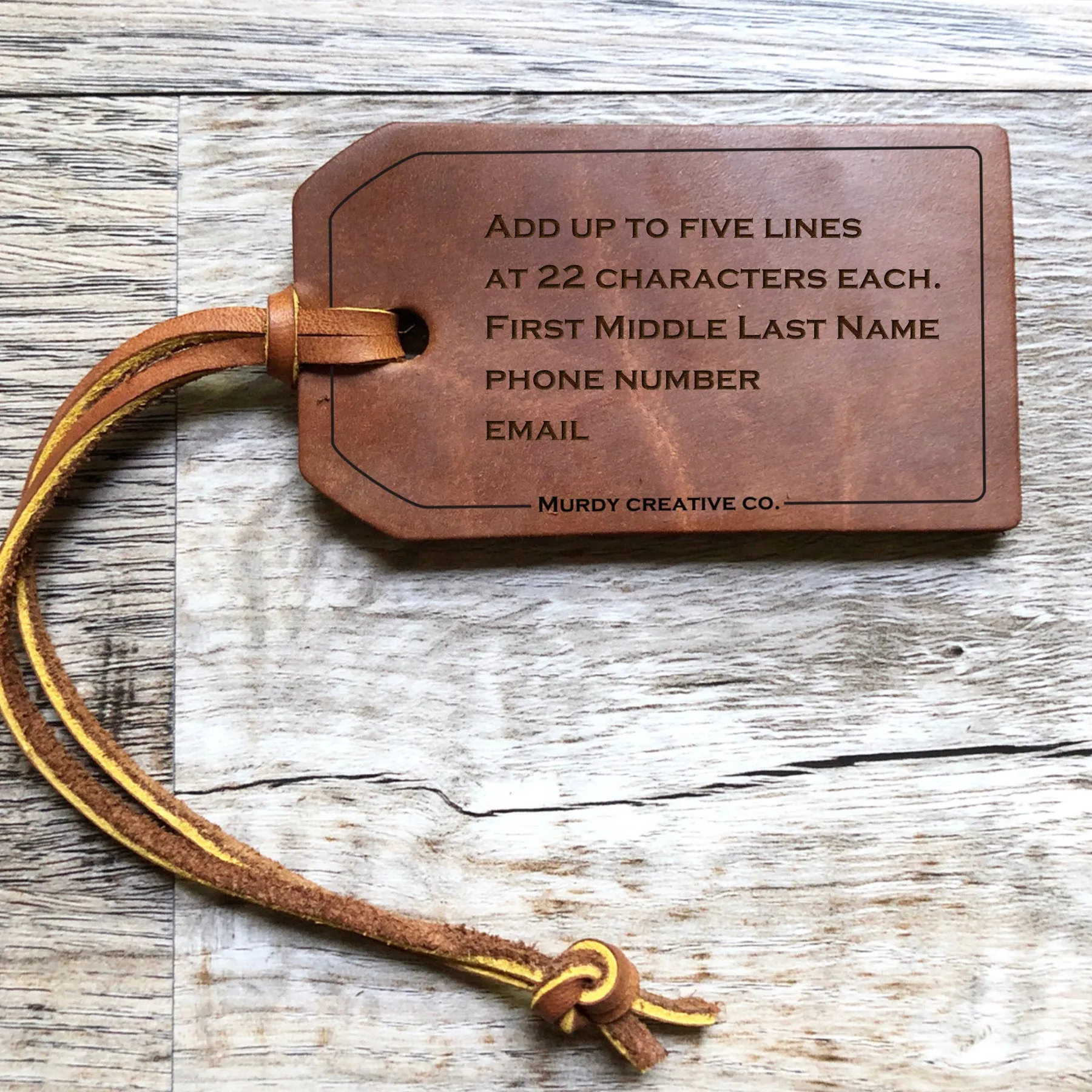 Custom Leather Bag Tag