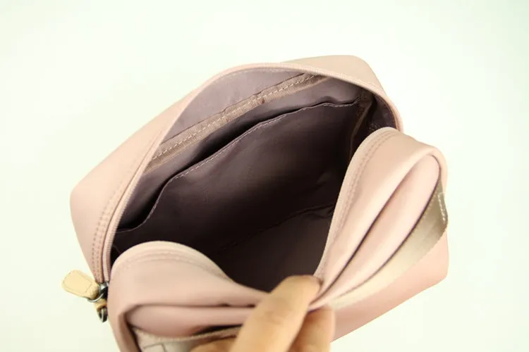 Cute Khaki NYLON Womens Toiletry Shoulder Bag Travel Toiletry Organizer Clutch for Women