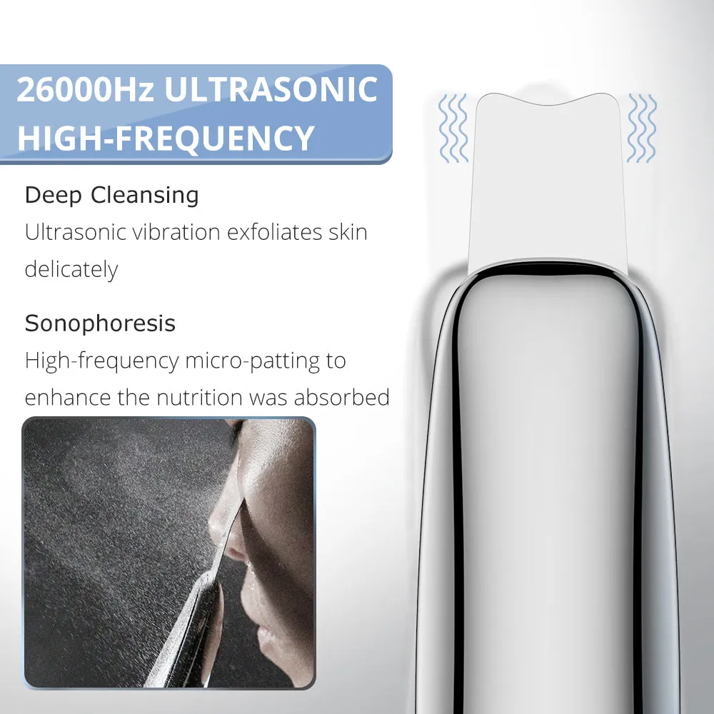 Deep Cleansing Ultrasonic Scrub Device, Ergonomic Design - TOUCHBeauty