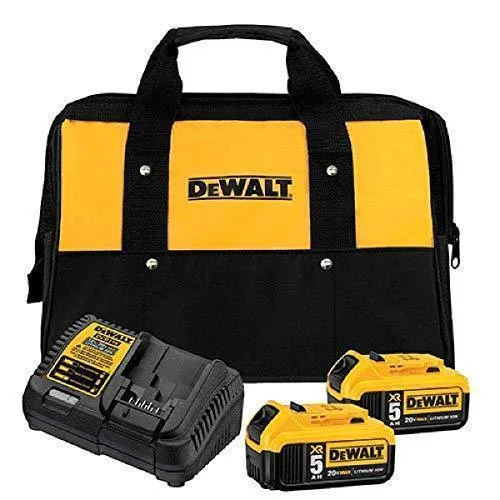 DEWALT 20V MAX Battery Starter Kit with 2 Batteries, 5.0Ah (DCB205-2CK)