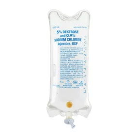 Dextrose 5% and 0.9% Sodium Chloride IV Solution, 1000 mL Bag, 12/cs   (Rx)