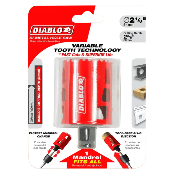 Diablo 2-1/8" Bi-Metal Hole Saw