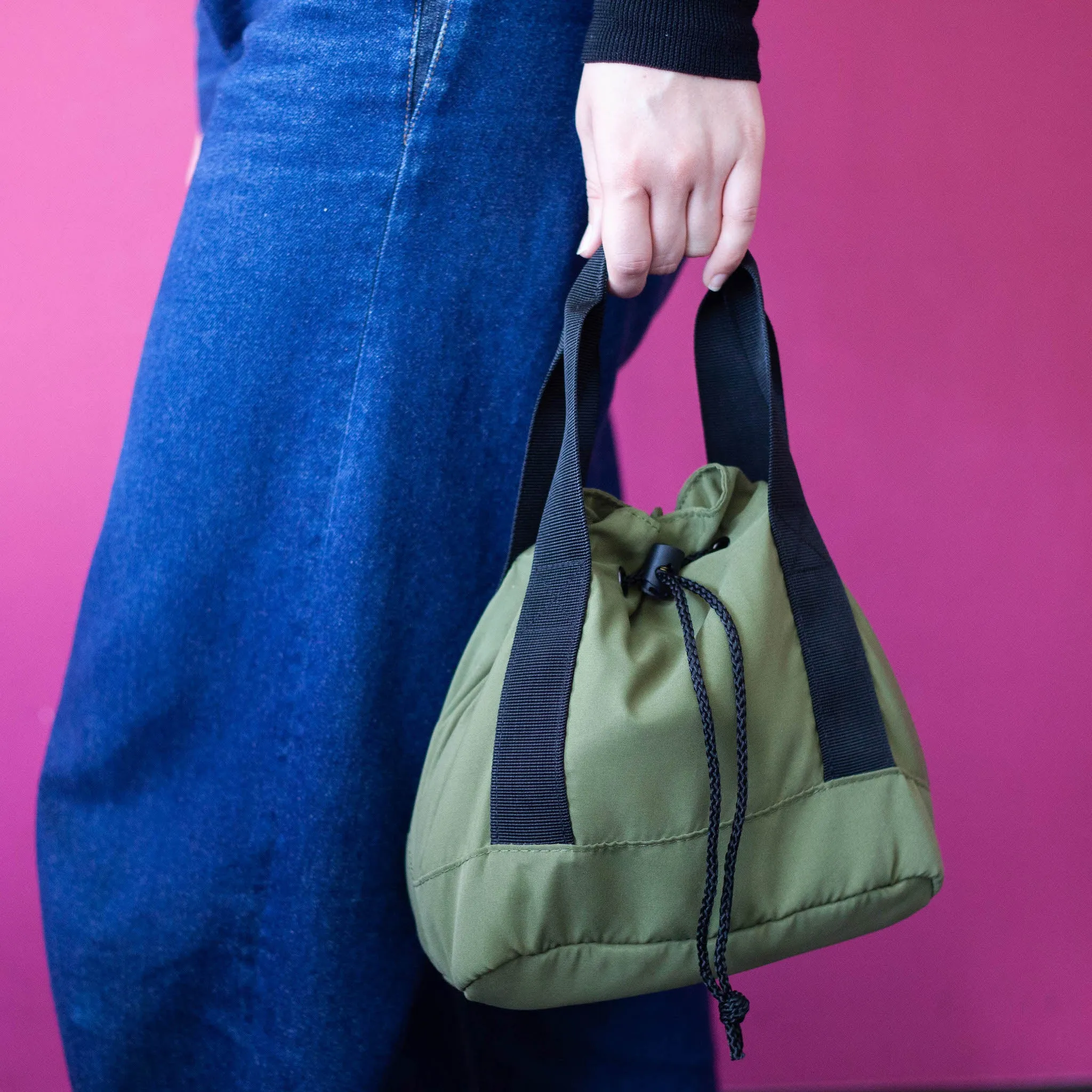 Drawstring Cooler Bag | Moss Green