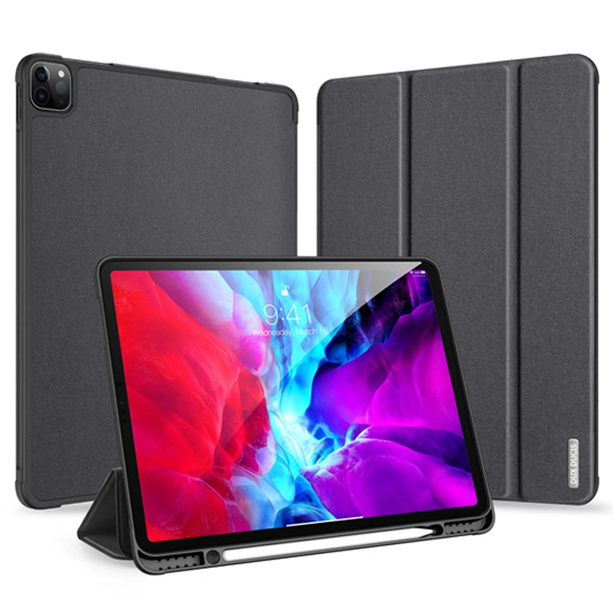 Dux Ducis Domo for Apple iPad Pro 12.9 (2020) (With Apple Pencil Holder) - Black