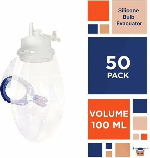 EZGOODZ Silicone Bulb Evacuator 100 ml. Urinary Drainage Bag Sterile.