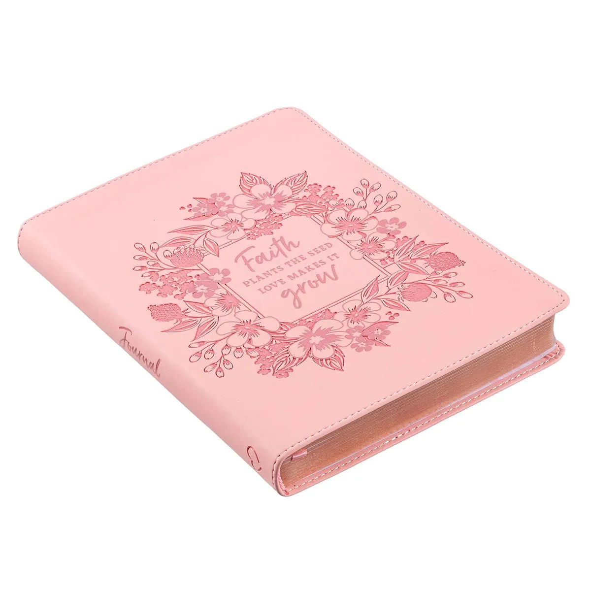 Faith Plants The Seed Pink Faux Leather Classic Journal