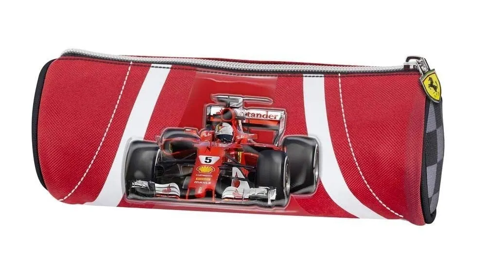 Ferrari Pencil case, Round, Red, 2018