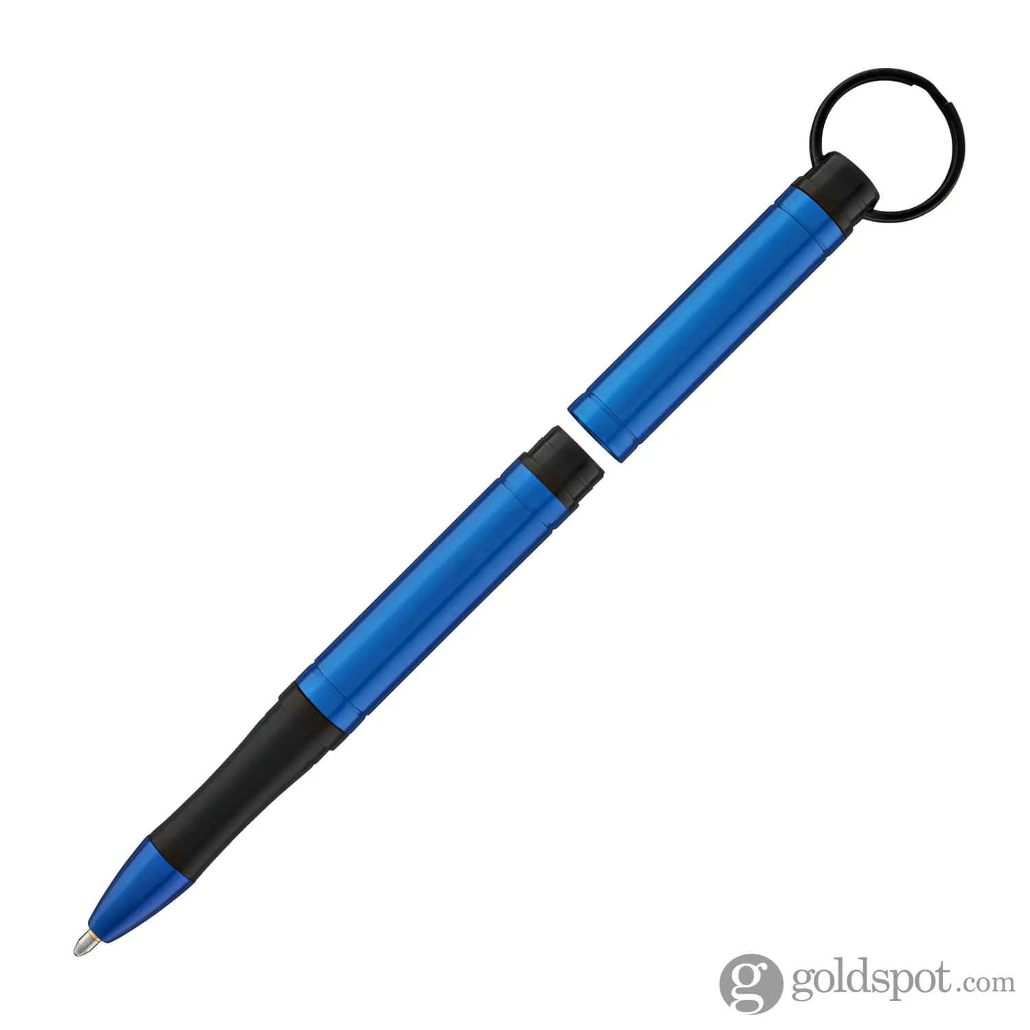 Fisher Space Pen Backpacker Ballpoint Pen in Blue Anodized Aluminum with Key Chain