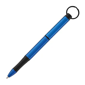 Fisher Space Pen Backpacker Ballpoint Pen in Blue Anodized Aluminum with Key Chain